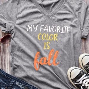Fall Grey graphic t-shirt